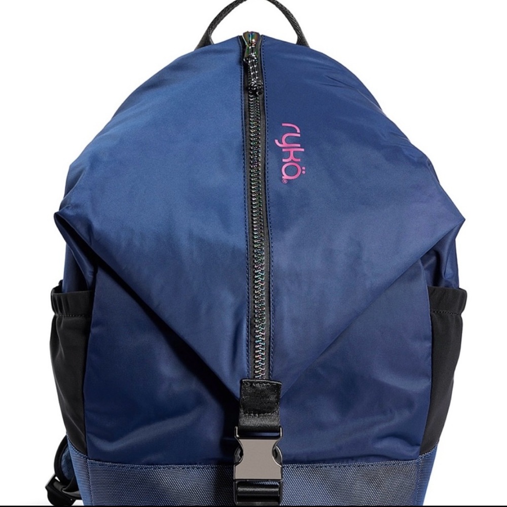 Ryka Blue and Black Backpack Asymmetrical Design